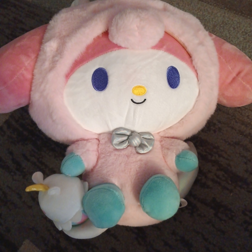 Adorable Pink Plush Toy with Bow